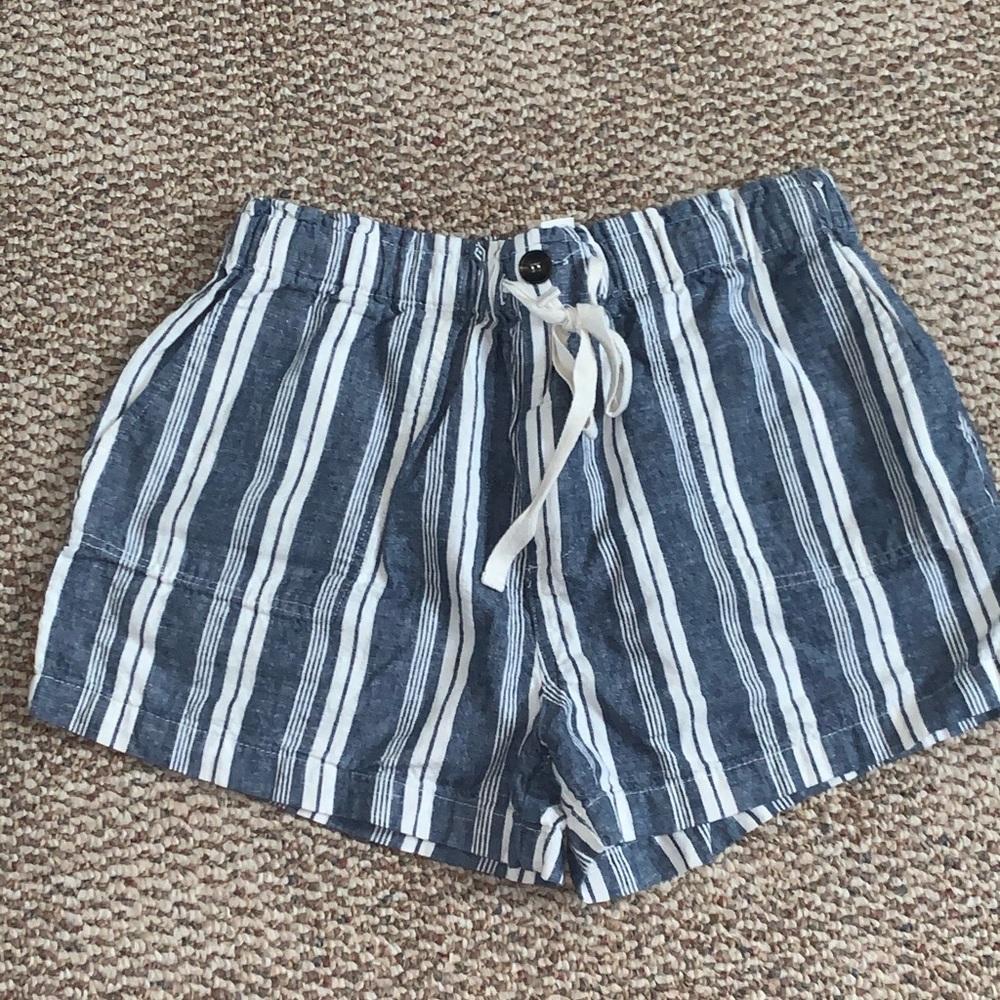 Blue and White Stripped Shorts